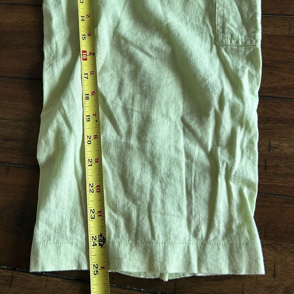 Urban Outfitters Myla Linen Blend Green Linen Cargo Pants Women’s Size Medium - Picture 11 of 13